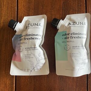 Azuna Air Freshener Odor Eliminator Refills 8oz lot 2 Amalfi Breeze Aromatherapy